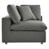 Commix Down Filled Overstuffed 2 Piece Sectional Sofa Set - Modern Cloud Aesthetic & Deep Seating Comfort