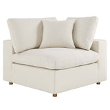 Commix Down Filled Overstuffed 2 Piece Sectional Sofa Set - Modern Cloud Aesthetic & Deep Seating Comfort