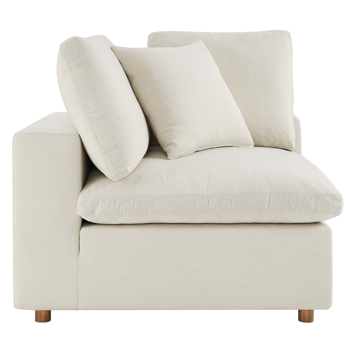 Commix Down Filled Overstuffed 2 Piece Sectional Sofa Set - Modern Cloud Aesthetic & Deep Seating Comfort
