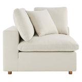 Commix Down Filled Overstuffed 2 Piece Sectional Sofa Set - Modern Cloud Aesthetic & Deep Seating Comfort