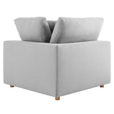 Commix Down Filled Overstuffed 2 Piece Sectional Sofa Set - Modern Cloud Aesthetic & Deep Seating Comfort
