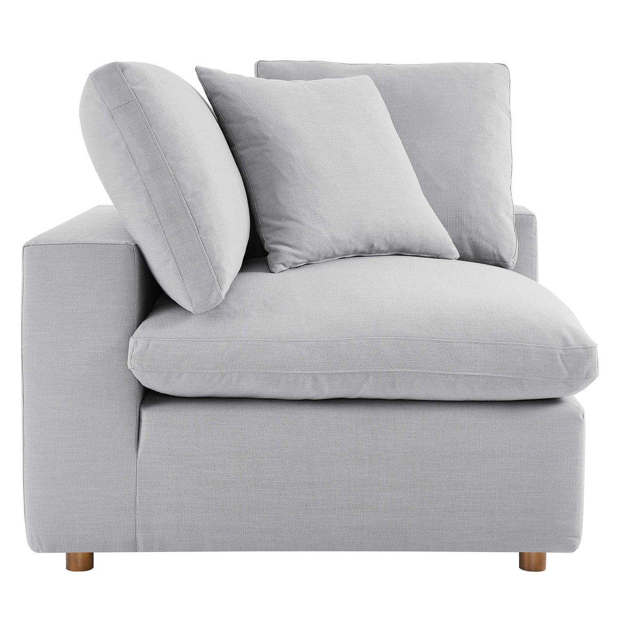 Commix Down Filled Overstuffed 2 Piece Sectional Sofa Set - Modern Cloud Aesthetic & Deep Seating Comfort