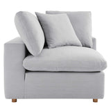 Commix Down Filled Overstuffed 2 Piece Sectional Sofa Set - Modern Cloud Aesthetic & Deep Seating Comfort