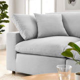 Commix Down Filled Overstuffed 2 Piece Sectional Sofa Set - Modern Cloud Aesthetic & Deep Seating Comfort