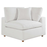 Commix Down Filled Overstuffed 2 Piece Sectional Sofa Set - Modern Cloud Aesthetic & Deep Seating Comfort