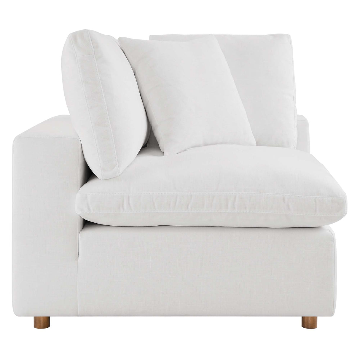 Commix Down Filled Overstuffed 2 Piece Sectional Sofa Set - Modern Cloud Aesthetic & Deep Seating Comfort