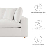 Commix Down Filled Overstuffed 2 Piece Sectional Sofa Set - Modern Cloud Aesthetic & Deep Seating Comfort