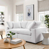 Commix Down Filled Overstuffed 2 Piece Sectional Sofa Set - Modern Cloud Aesthetic & Deep Seating Comfort