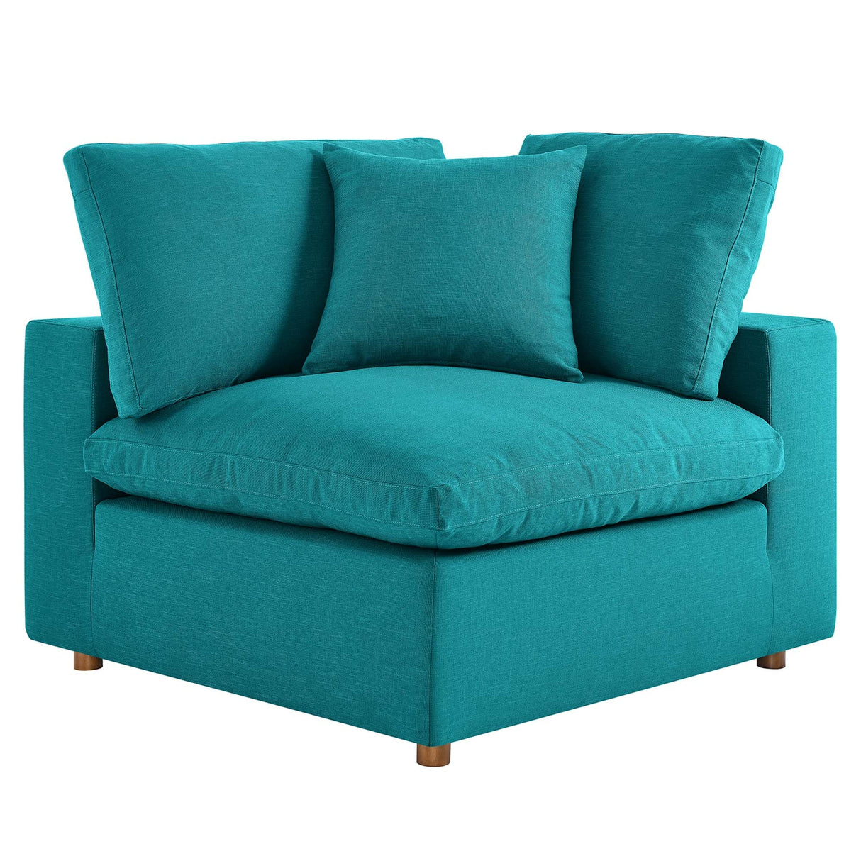 Commix Down Filled Overstuffed 2 Piece Sectional Sofa Set - Modern Cloud Aesthetic & Deep Seating Comfort
