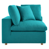 Commix Down Filled Overstuffed 2 Piece Sectional Sofa Set - Modern Cloud Aesthetic & Deep Seating Comfort