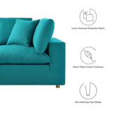 Commix Down Filled Overstuffed 2 Piece Sectional Sofa Set - Modern Cloud Aesthetic & Deep Seating Comfort