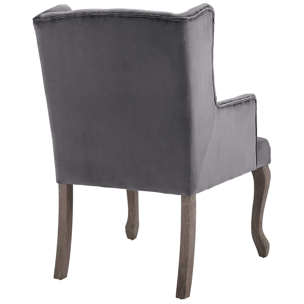 Realm French Vintage Dining Performance Velvet Armchair - Antique Wingback & Stain-Resistant