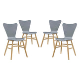 Cascade Dining Chair Set of 4 - Mid-Century Modern Bentwood & Minimalist Seating