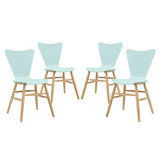 Cascade Dining Chair Set of 4 - Mid-Century Modern Bentwood & Minimalist Seating