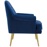 Revive Tufted Button Accent Performance Velvet Armchair - Mid-Century Modern & Stain-Resistant