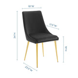 Viscount Modern Accent Performance Velvet Dining Chair - Vintage Glam & Stain-Resistant