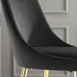 Viscount Modern Accent Performance Velvet Dining Chair - Vintage Glam & Stain-Resistant