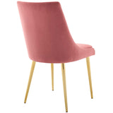 Viscount Modern Accent Performance Velvet Dining Chair - Vintage Glam & Stain-Resistant