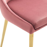 Viscount Modern Accent Performance Velvet Dining Chair - Vintage Glam & Stain-Resistant