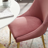 Viscount Modern Accent Performance Velvet Dining Chair - Vintage Glam & Stain-Resistant