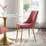 Viscount Modern Accent Performance Velvet Dining Chair - Vintage Glam & Stain-Resistant