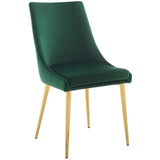 Viscount Modern Accent Performance Velvet Dining Chair - Vintage Glam & Stain-Resistant
