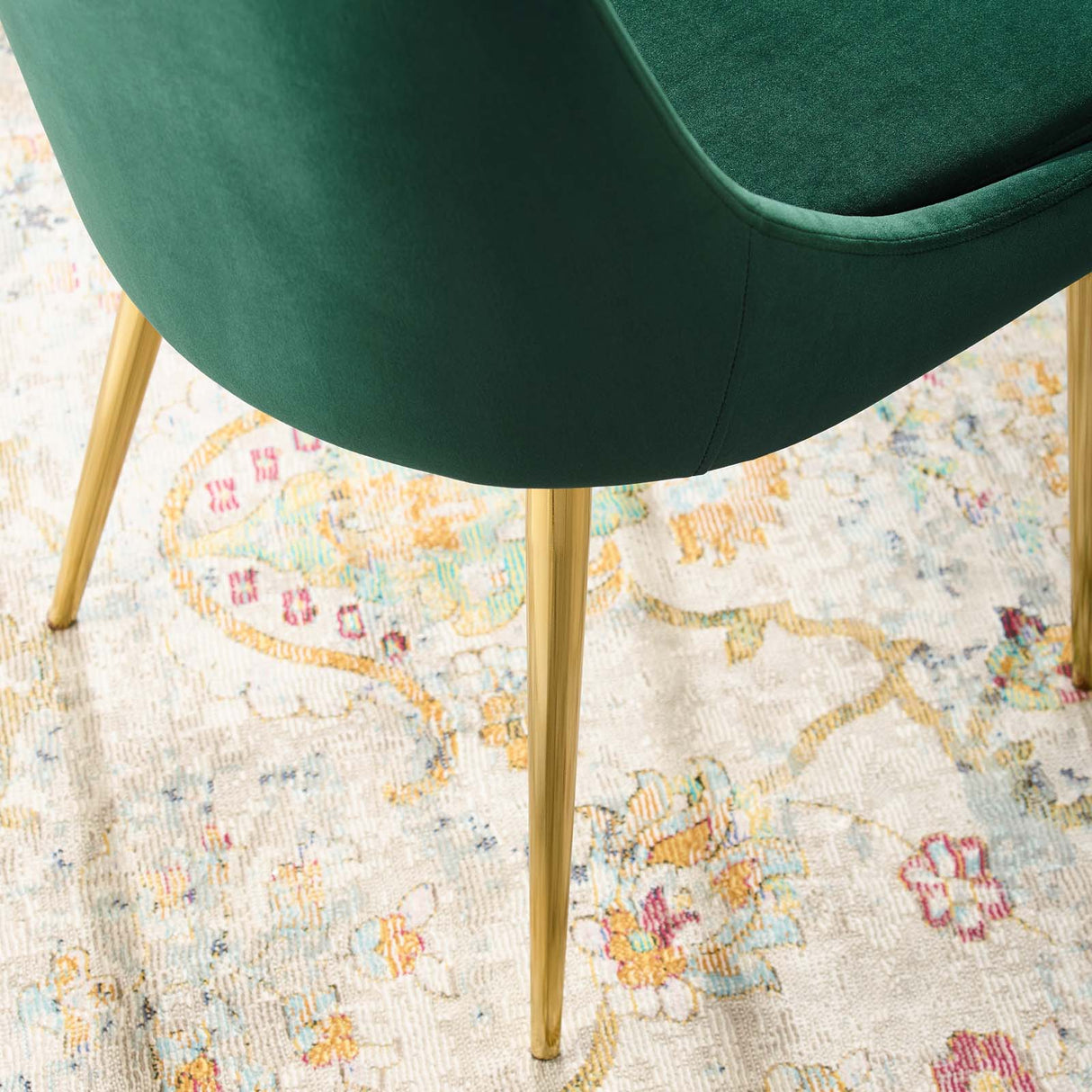 Viscount Modern Accent Performance Velvet Dining Chair - Vintage Glam & Stain-Resistant