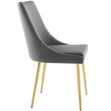 Viscount Modern Accent Performance Velvet Dining Chair - Vintage Glam & Stain-Resistant