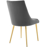 Viscount Modern Accent Performance Velvet Dining Chair - Vintage Glam & Stain-Resistant