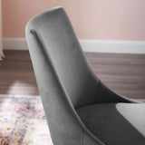 Viscount Modern Accent Performance Velvet Dining Chair - Vintage Glam & Stain-Resistant