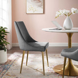 Viscount Modern Accent Performance Velvet Dining Chair - Vintage Glam & Stain-Resistant