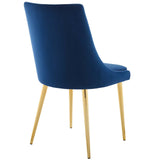 Viscount Modern Accent Performance Velvet Dining Chair - Vintage Glam & Stain-Resistant