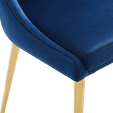 Viscount Modern Accent Performance Velvet Dining Chair - Vintage Glam & Stain-Resistant