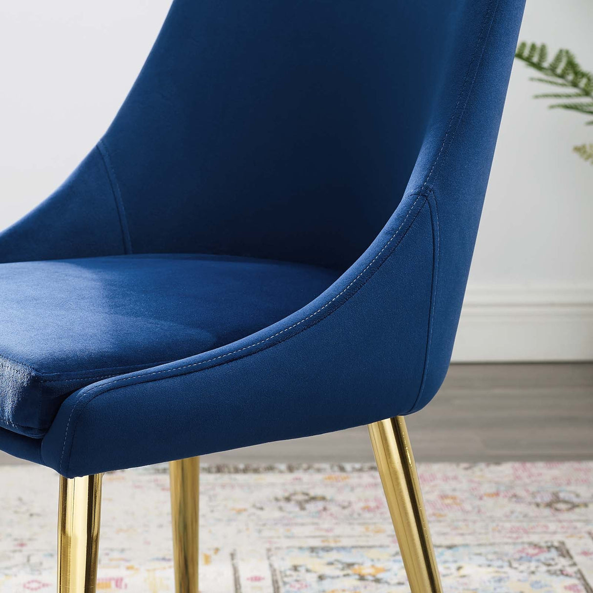 Viscount Modern Accent Performance Velvet Dining Chair - Vintage Glam & Stain-Resistant