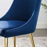Viscount Modern Accent Performance Velvet Dining Chair - Vintage Glam & Stain-Resistant