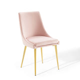 Viscount Modern Accent Performance Velvet Dining Chair - Vintage Glam & Stain-Resistant
