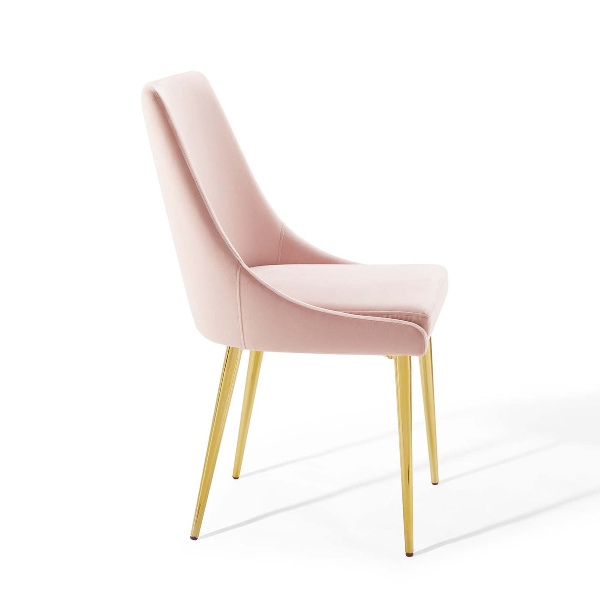 Viscount Modern Accent Performance Velvet Dining Chair - Vintage Glam & Stain-Resistant