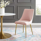 Viscount Modern Accent Performance Velvet Dining Chair - Vintage Glam & Stain-Resistant
