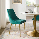 Viscount Modern Accent Performance Velvet Dining Chair - Vintage Glam & Stain-Resistant