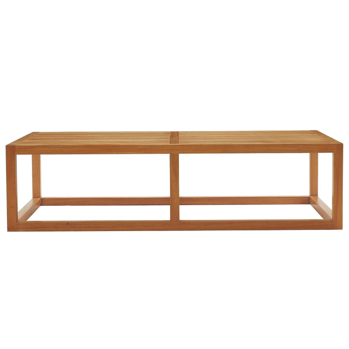 Newbury Outdoor Patio Premium Grade A Teak Wood Coffee Table - Coastal Modern & Weather-Resistant