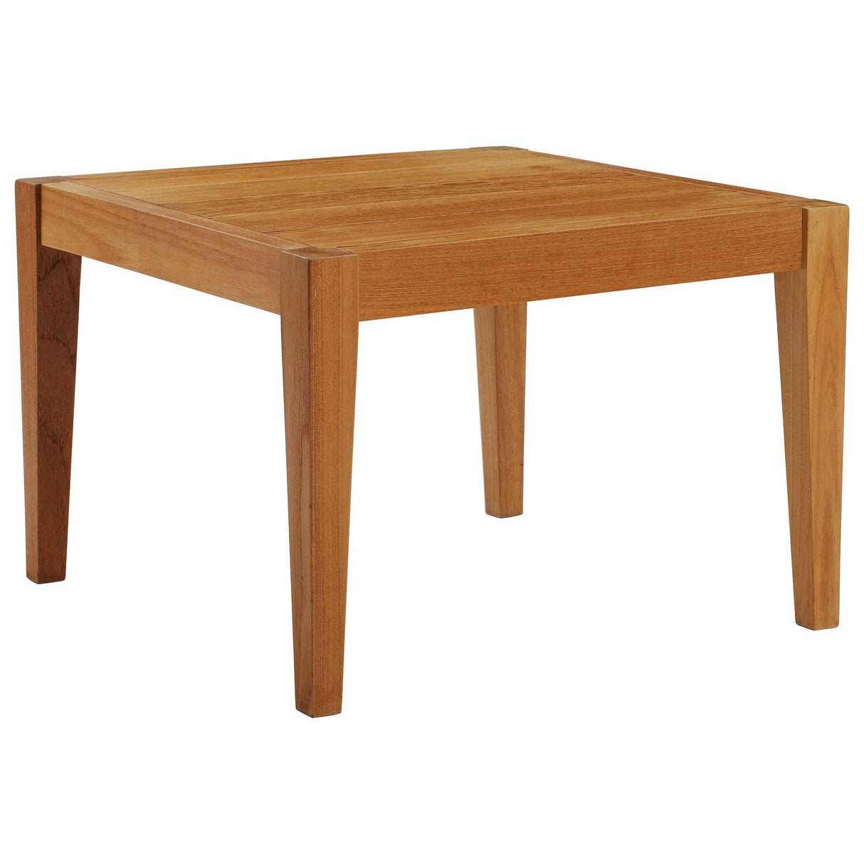 Northlake Outdoor Patio Premium Grade A Teak Wood Side Table - Coastal Modern & Weather-Resistant