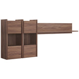 Visionary Wall Mounted Shelves - Mid-Century Modern & Walnut Grain Floating Storage