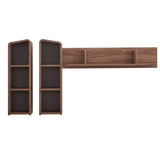 Omnistand Wall Mounted Shelves - Mid-Century Modern & Walnut Grain Finish