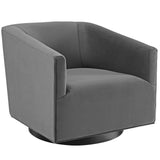 Twist Accent Lounge Performance Velvet Swivel Chair - Modern Glamour & Stain-Resistant Living Room Seating