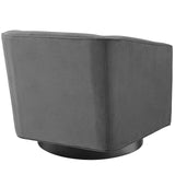Twist Accent Lounge Performance Velvet Swivel Chair - Modern Glamour & Stain-Resistant Living Room Seating