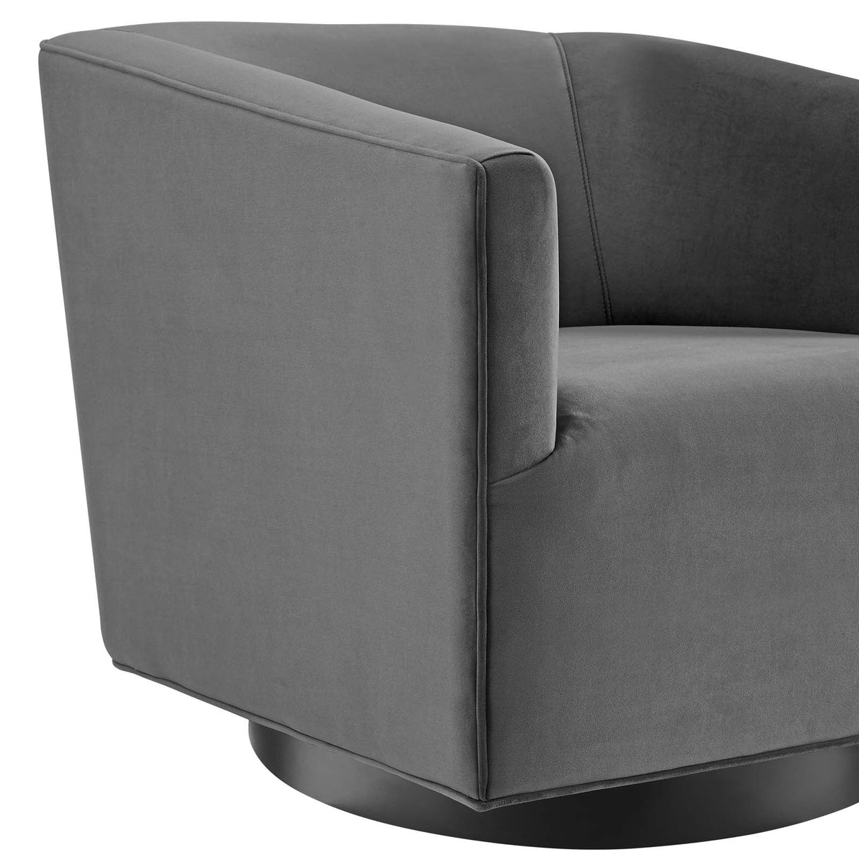 Twist Accent Lounge Performance Velvet Swivel Chair - Modern Glamour & Stain-Resistant Living Room Seating