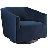 Twist Accent Lounge Performance Velvet Swivel Chair - Modern Glamour & Stain-Resistant Living Room Seating