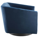 Twist Accent Lounge Performance Velvet Swivel Chair - Modern Glamour & Stain-Resistant Living Room Seating