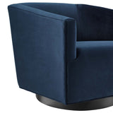 Twist Accent Lounge Performance Velvet Swivel Chair - Modern Glamour & Stain-Resistant Living Room Seating