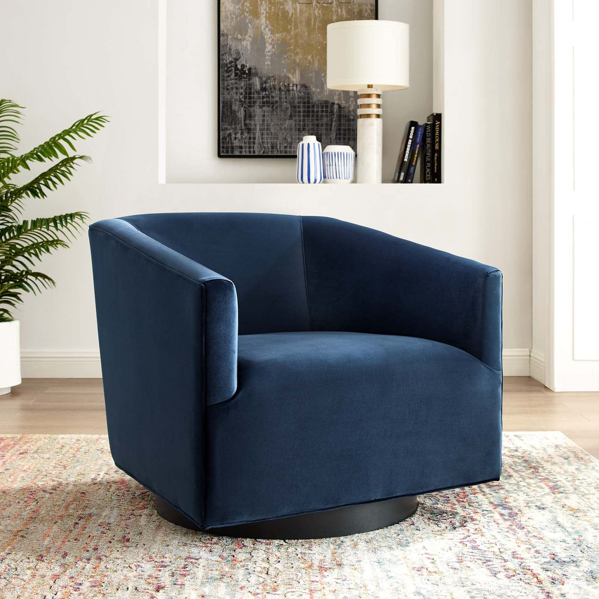 Twist Accent Lounge Performance Velvet Swivel Chair - Modern Glamour & Stain-Resistant Living Room Seating